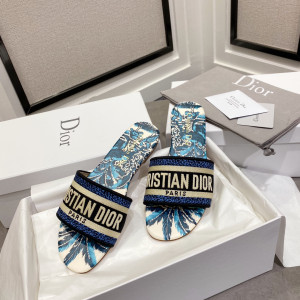 [DIOR] DWAY 자수 코튼 뮬