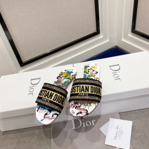 [DIOR] DWAY 자수 코튼 뮬