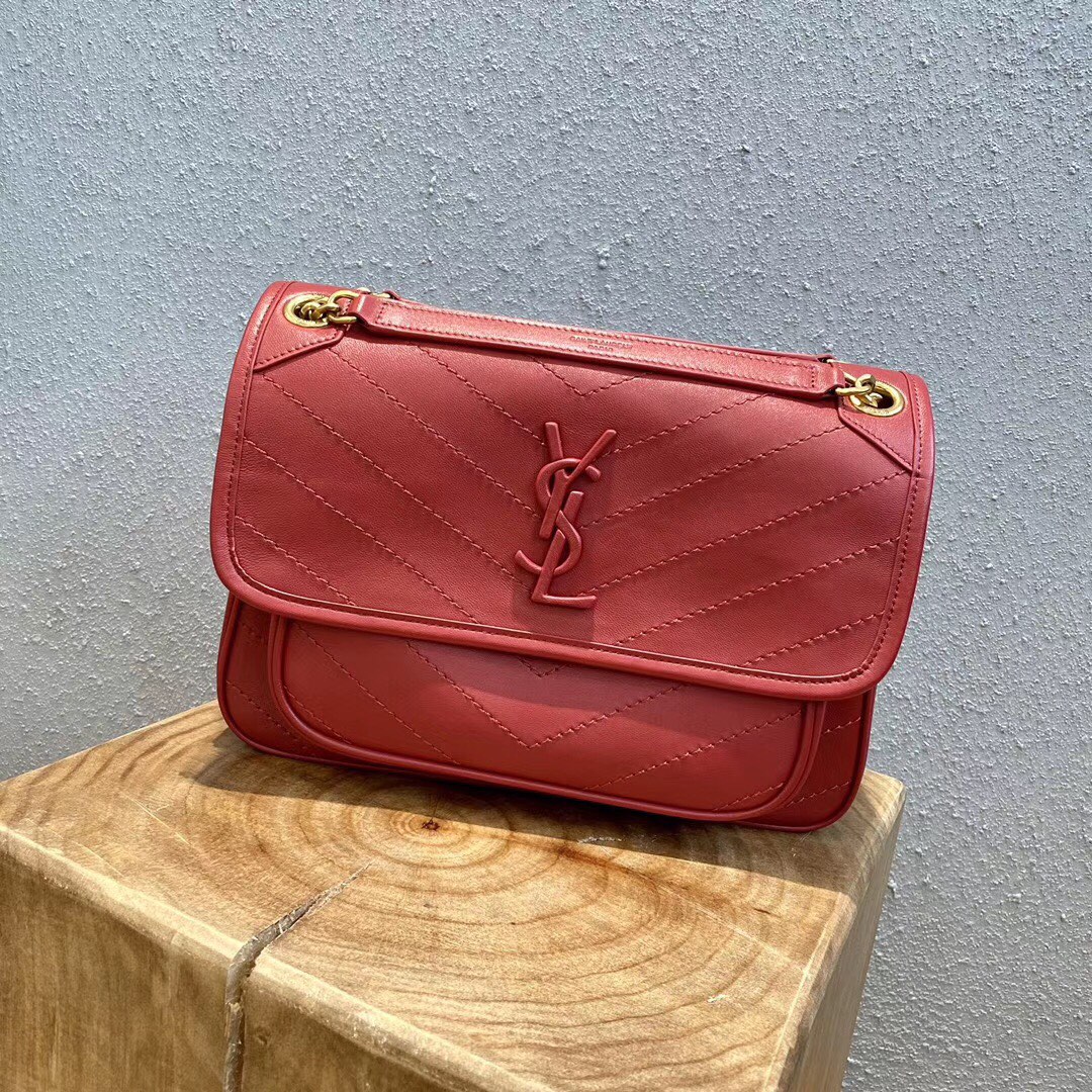 [YSL] 램스킨 미디움 니키 체인백