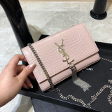 [YSL] 크로커다일 엠보스드 스몰 케이트 태슬 사첼백