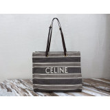 [CELINE] 스퀘어 스트라이프 자카드 카바스백