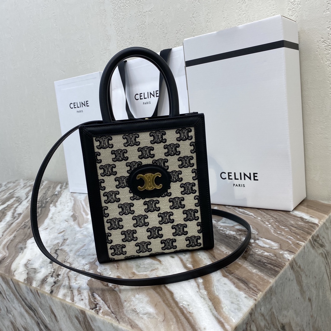 [CELINE] 미니 버티컬 카바스 캔버스 백