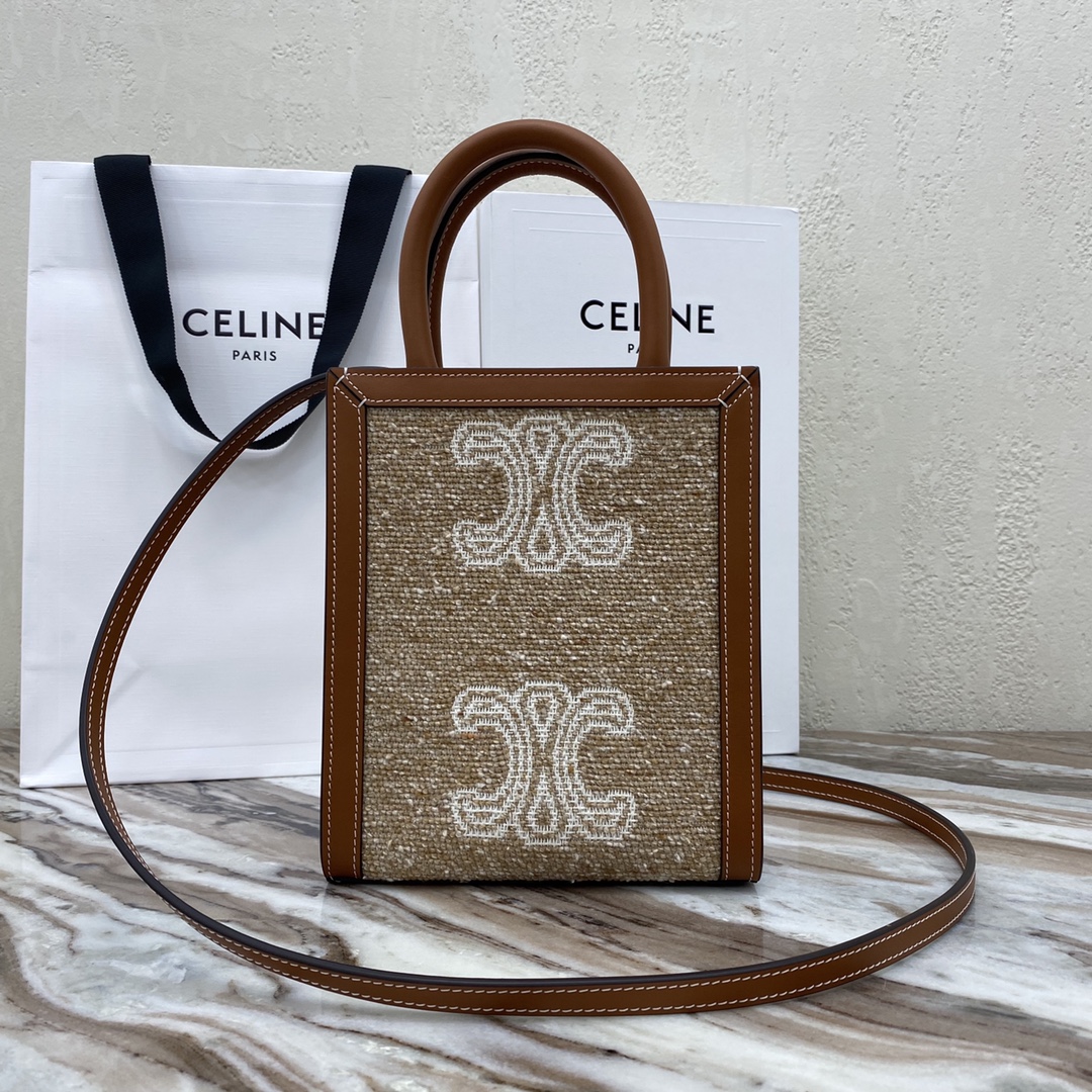 [CELINE] 미니 버티컬 카바스 캔버스 백