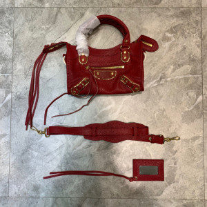[BALENCIAGA] 메탈릭 미니 시티백