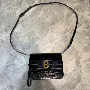 [BALENCIAGA] 크로커다일 엠보싱 B. 비 도트 스몰 백 