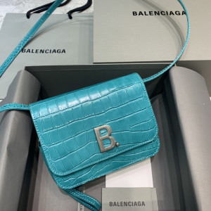[BALENCIAGA] 크로커다일 엠보싱 B. 비 도트 스몰 백