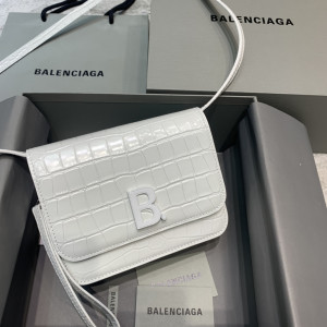 [BALENCIAGA] 크로커다일 엠보싱 B. 비 도트 스몰 백 