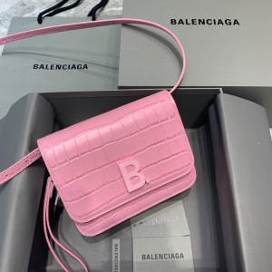 [BALENCIAGA] 크로커다일 엠보싱 B. 비 도트 스몰 백