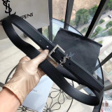 [YSL] 스퀘어 버클 모노그램 벨트