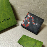 [GUCCI] GG 수프림 킹스네이크 프린트지갑
