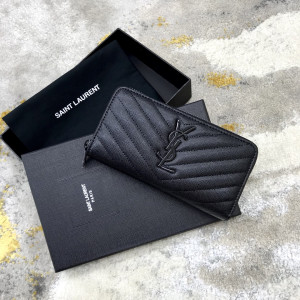[YSL] 모노그램 지퍼 어라운드 지갑