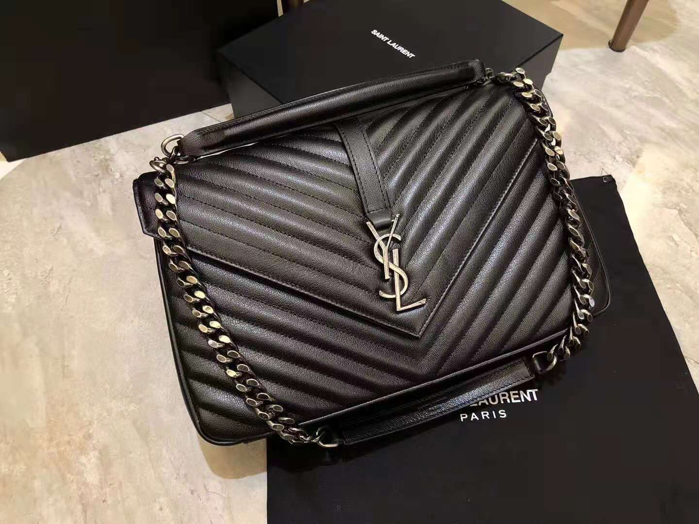 [YSL] 모노그램 컬리지백 라지