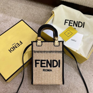 [FENDI] 미니 선샤인 라피아 쇼퍼백
