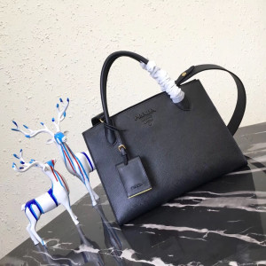 [PRADA/SA급] 프라다 모노크롬 사피아노 미듐 탑핸들백 -6색상