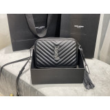 [YSL/SA급] 퀼티드 가죽 루 카메라 백