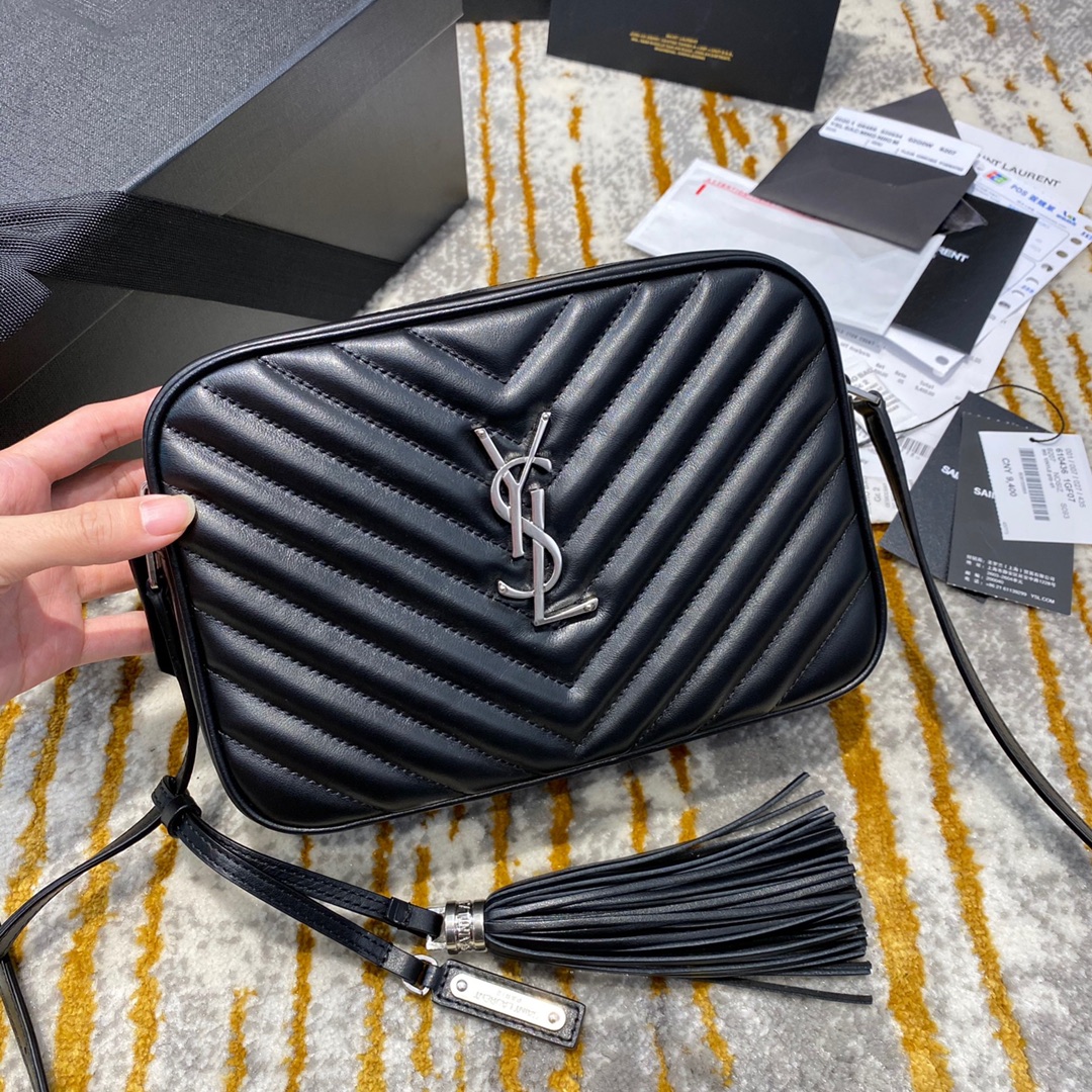 [YSL/SA급] 퀼티드 가죽 루 카메라 백