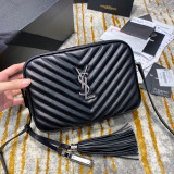 [YSL/SA급] 퀼티드 가죽 루 카메라 백