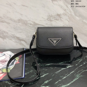 [PRADA/블랙프레임] 프라다 사피아노 가죽 아이덴티티 숄더백