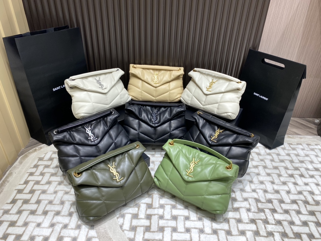 [YSL/OC/오렌지쇼파] 루루 푸퍼 스몰/미듐 숄더백