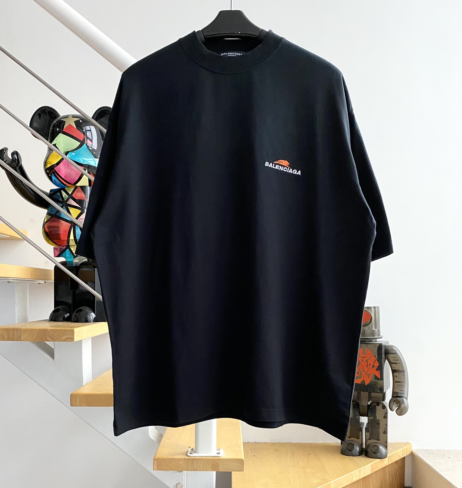 [Balenciaga] 22ss 호랑이자수 반팔 티셔츠 - 계단집