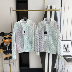 [LOUIS VUITTON] 그라디언트 모노그램 메시 블루종 집업 자켓  - 캠벨