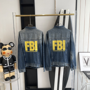 [BALENCIAGA] FBI 데님 트러커 자켓 - 캠벨