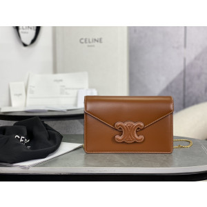 [CELINE/백경] 셀린느 퀴르 트리오페 WOC 체인 지갑 -정품가죽