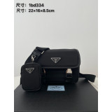 [PRADA/블랙프레임] 나일론 포켓 크로스백 숄더백