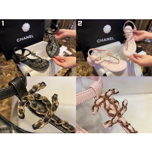 [CHANEL/GD(해피)] 샤넬 CC로고 체인 플립플랍 쪼리 샌들