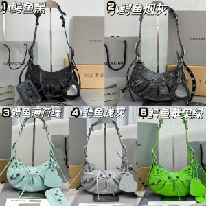 [BALENCIAGA/카타] lecagole 르카골 XS 숄더백 호보백 -악어무늬