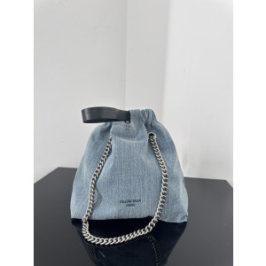 [BALENCIAGA/SA] 데님 CRUSH 크러쉬 스몰 토트백