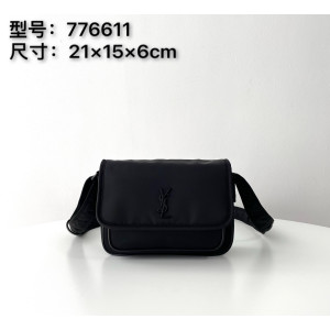 [YSL/블랙프레임] 스몰 에코닐 나일론 니키 메신저백